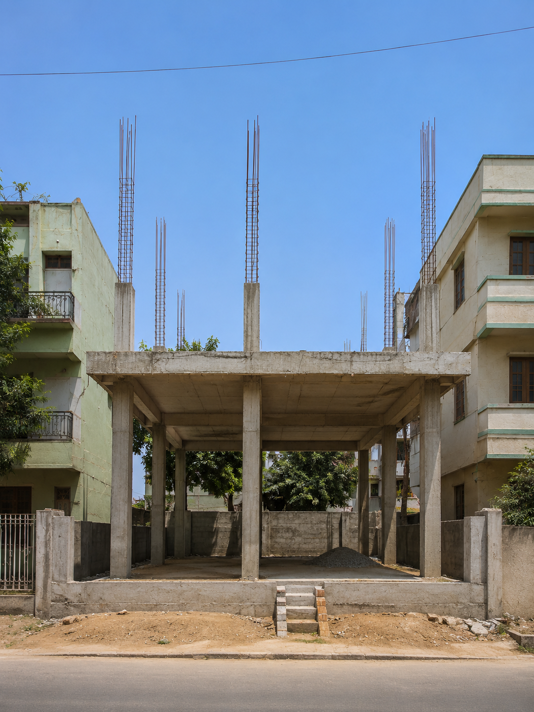 Modern 4BHK Residence at HSR Layout construction stage