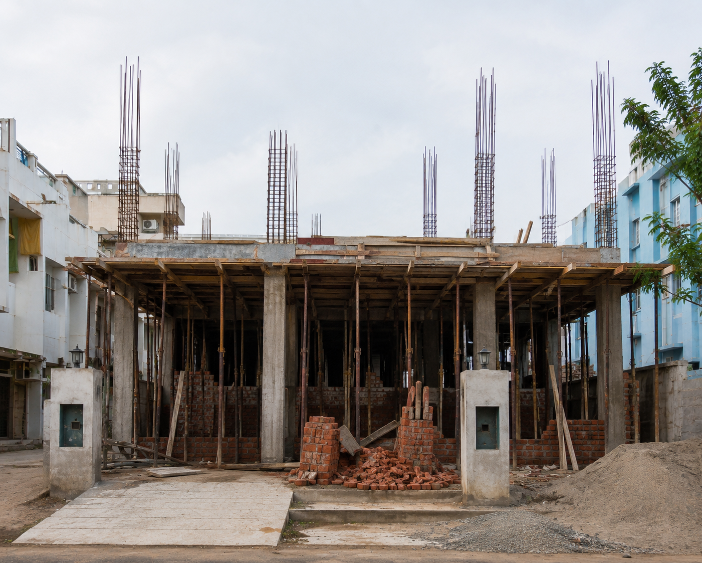 Complete Home Renovation at Malleshwaram construction stage